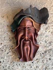 Maschera in cuoio doppio soggetto