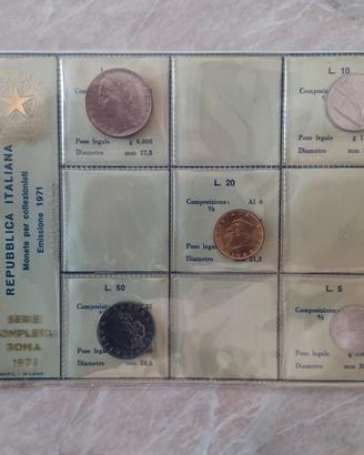 REPUBBLICA ITALIANA DIVISIONALE LIRE 1971 FDC
