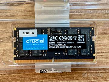 Crucial RAM 16GB DDR5 5600MHz