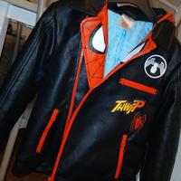 giubbotto in pelle disney spiderman 5-6 anni