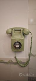 Telefono da parete vintage verde salvia