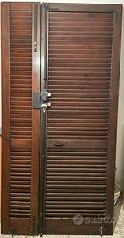 3 Persiane in legno una 3/4 e due ad una sola anta