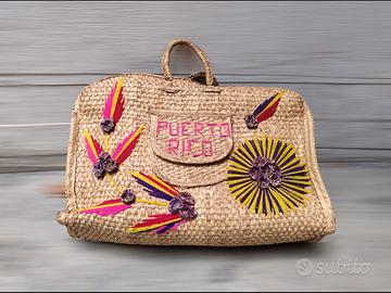 borsa in paglia originale vintage 