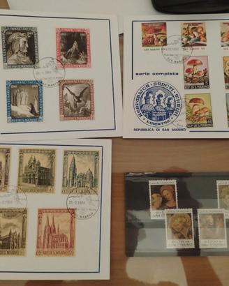 lotto collezione francobolli foglietti cartoline