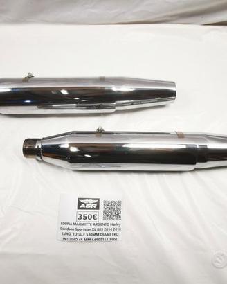 COPPIA MARMITTE HARLEY DAVIDSON SPORTSTER XL 883 2