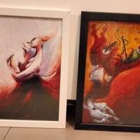 Riproduzione dipinti incorniciati idea dono Natale