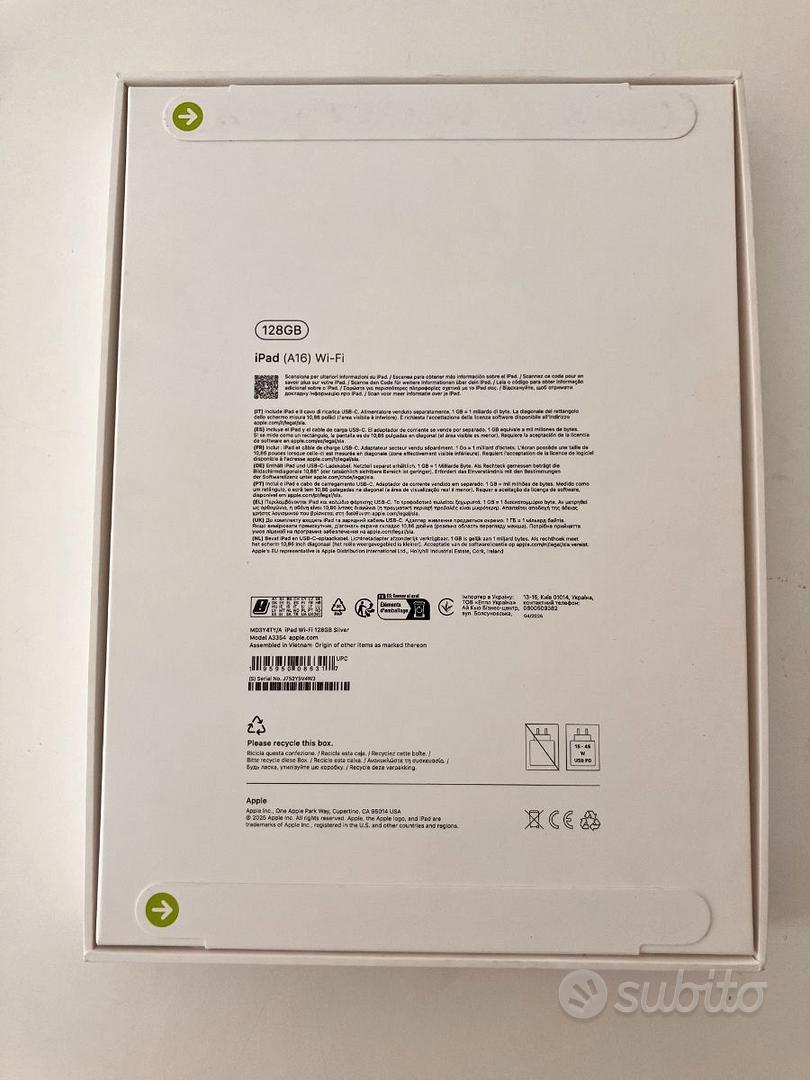 iPad (A16) Wi-Fi - 128 GIGA