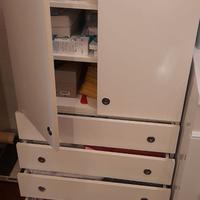 mobile bagno vintage in legno divisibile in 2