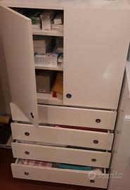 mobile bagno vintage in legno divisibile in 2