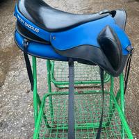 sella per equitazione Ghost colore blu elettrico 