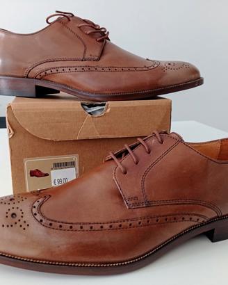 Scarpe Oxford Brogue in Pelle Artigianali Bata