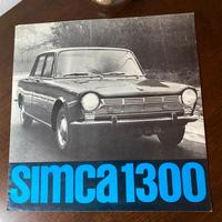 Brochure Catalogo SIMCA 1300 anni sessanta