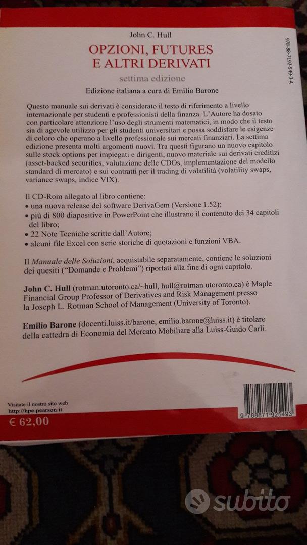 Opzioni, futures e altri derivati. Manuale delle soluzioni - John C. Hull -  Libro - Pearson - Prentice Hall