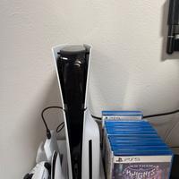 Play station 5 silm + 12 giochi ed accessori