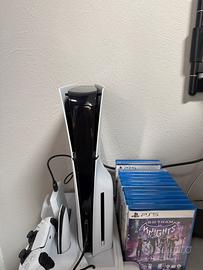 Play station 5 silm + 12 giochi ed accessori