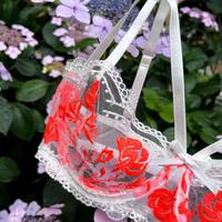 intima in rete traspirante con ricamo