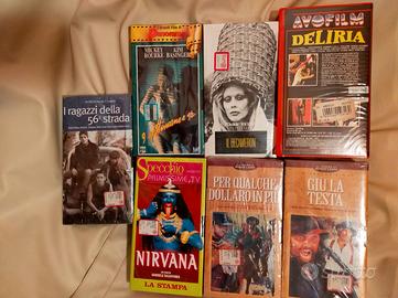 Lotto  7 VHS nuove film molto famosi cult