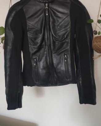 Giacca pelle moto donna