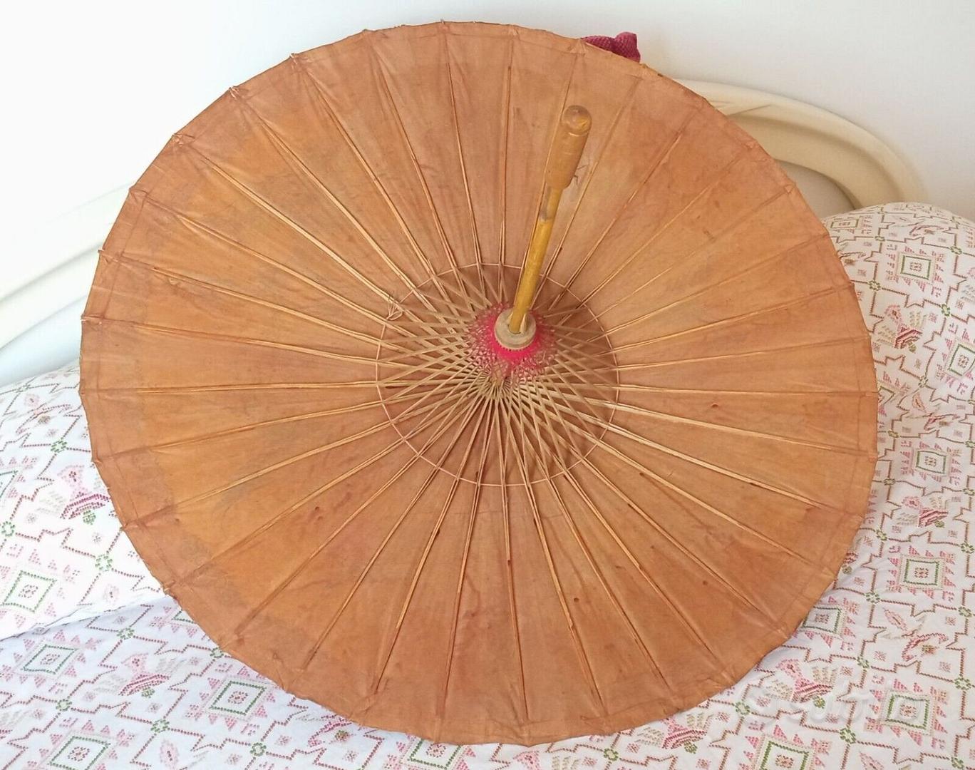 Antico Parasole Giapponese Wagasa in Wasci e Bambù - Collezionismo In  vendita a Torino