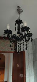lampadario Kalang Beliani barocco nero
