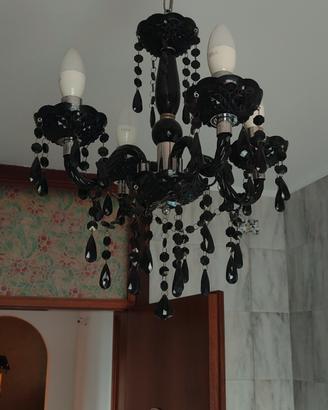 lampadario Kalang Beliani barocco nero