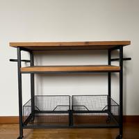 Carrello in legno stile industrial