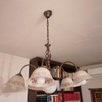 Due lampadari in ottone