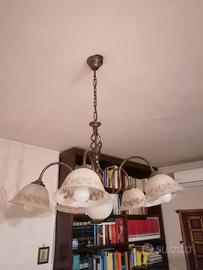 Due lampadari in ottone