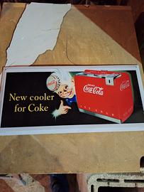 quadro in alluminio vintage coca cola