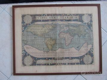 Quadro con stampa mappa Ortelius