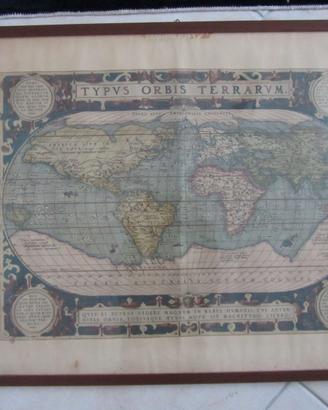 Quadro con stampa mappa Ortelius