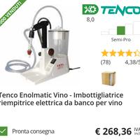 Imbottigliatrice vino