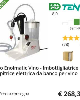 Imbottigliatrice vino