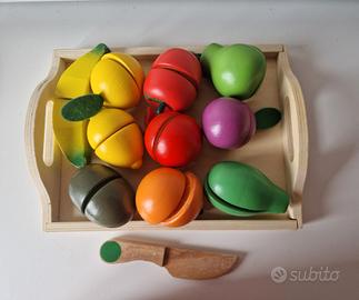 Set di frutta di legno da tagliare 