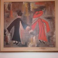 Quadro grande olio su tela