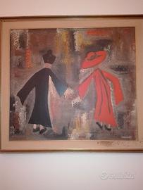 Quadro grande olio su tela