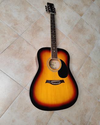 chitarra acustica TERVIS nuova con custodia 
