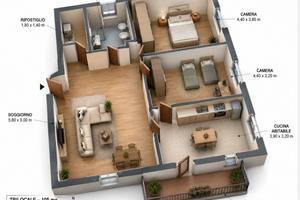 Trilocale con balcone a Brinzio