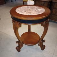 Tavolino Rotondo con Marmo Nuovo