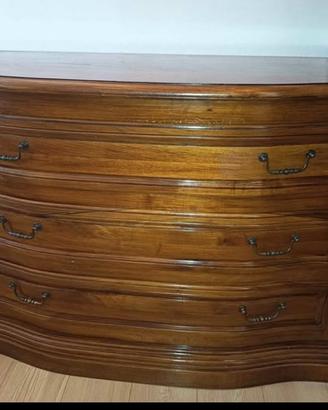 Splendido Comò antico in legno con 3 cassettoni