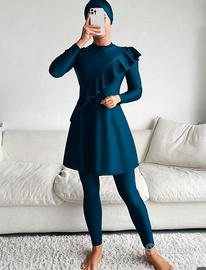 Burkini donna blu