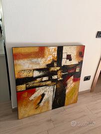 Quadro moderno oro e rosso