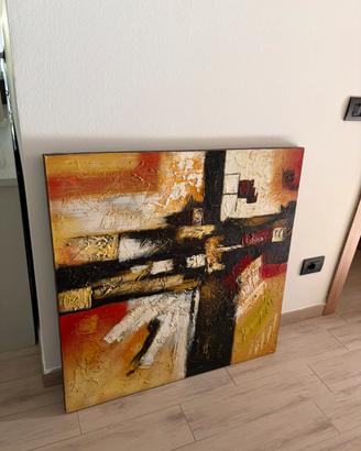 Quadro moderno oro e rosso