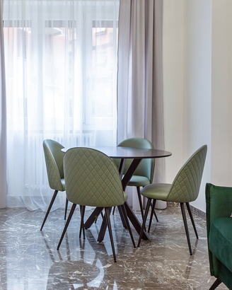 Tavolo da Pranzo Rotondo Nero HOMCOM Ø100x75cm