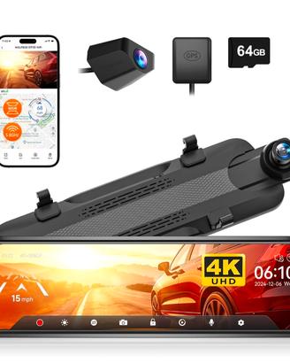 Dash cam 4k wifi fronte retro wolfbox g930