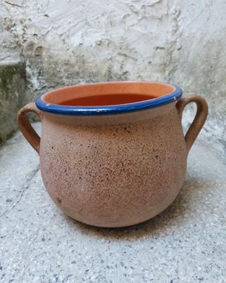 Antica pentola orcio in terracotta, metà del 1900