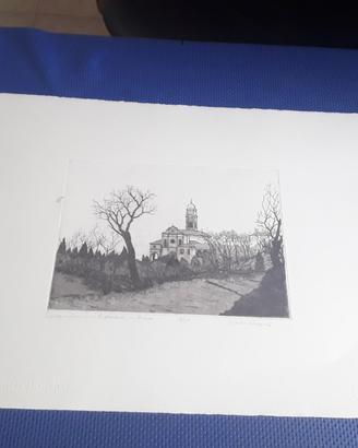 Acquaforte originale su carta Carletto Ospitali 