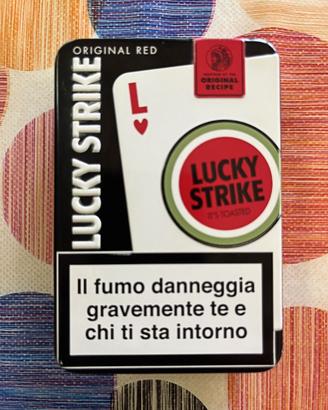 Pacchetto vintage in latta collezione Lucky Strike