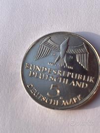 Moneta 5 Marchi Germania 1971 commemorativa  argen