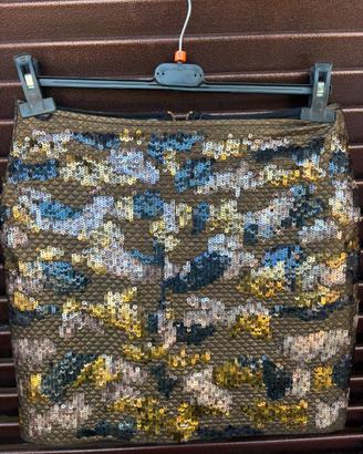 Minigonna Elegante Kiabi con Paillettes Tg 40